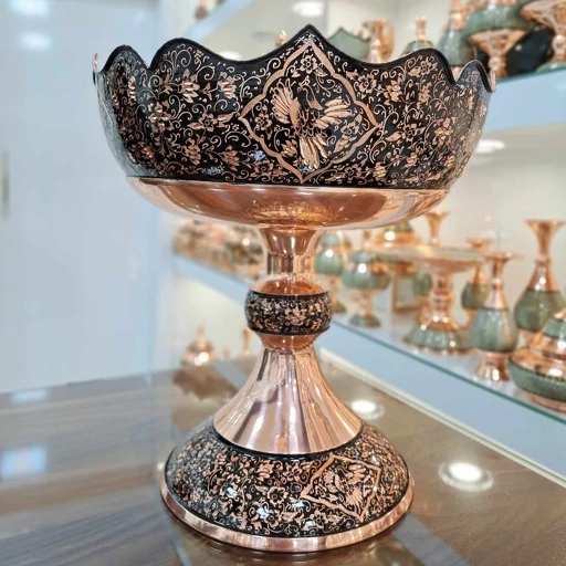 تصویر 2 از ظرف مسی الماس تراش مناسب پذیرایی و دکوراسیون لوکس
